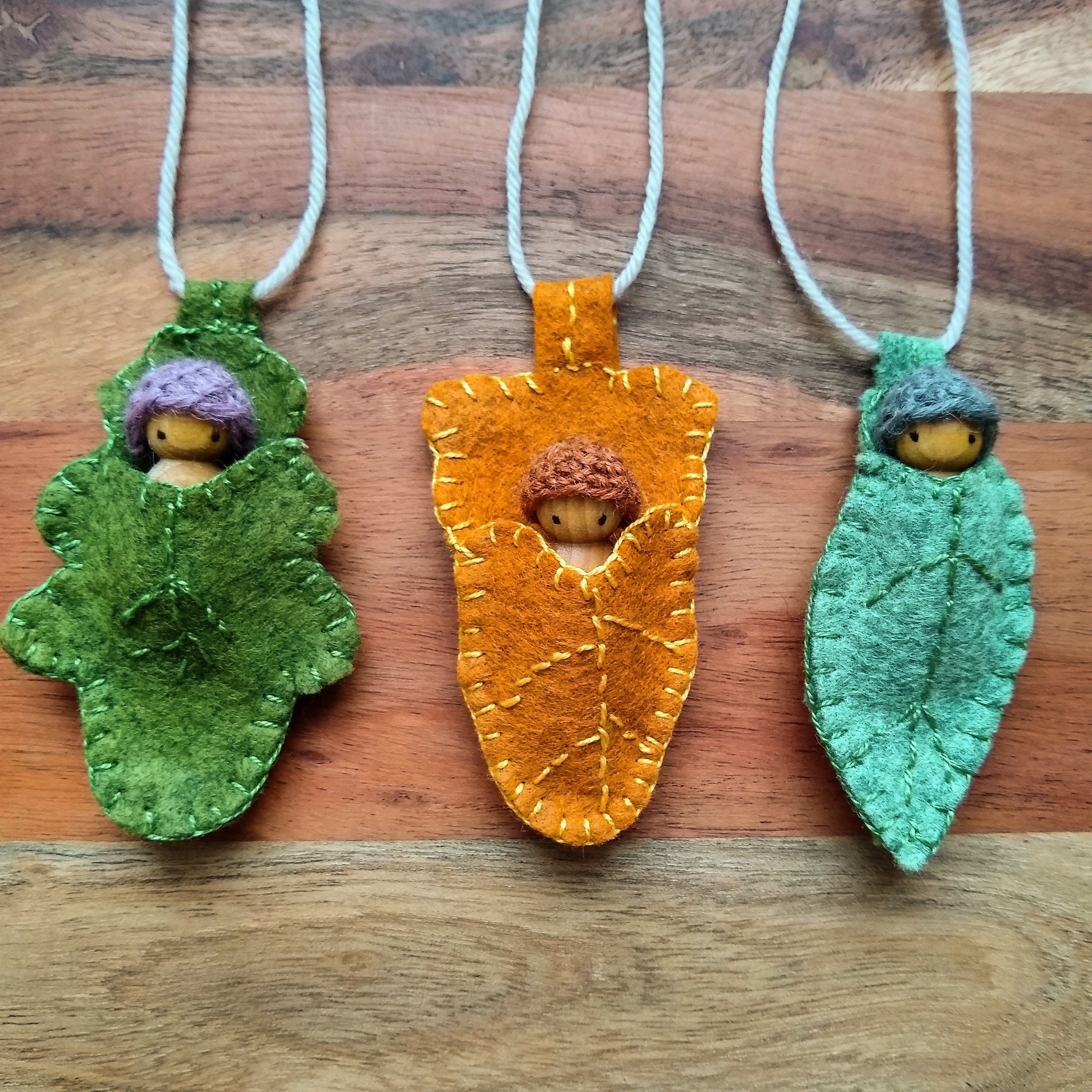 Make Your Own Felt Leaf Treasure Pouch