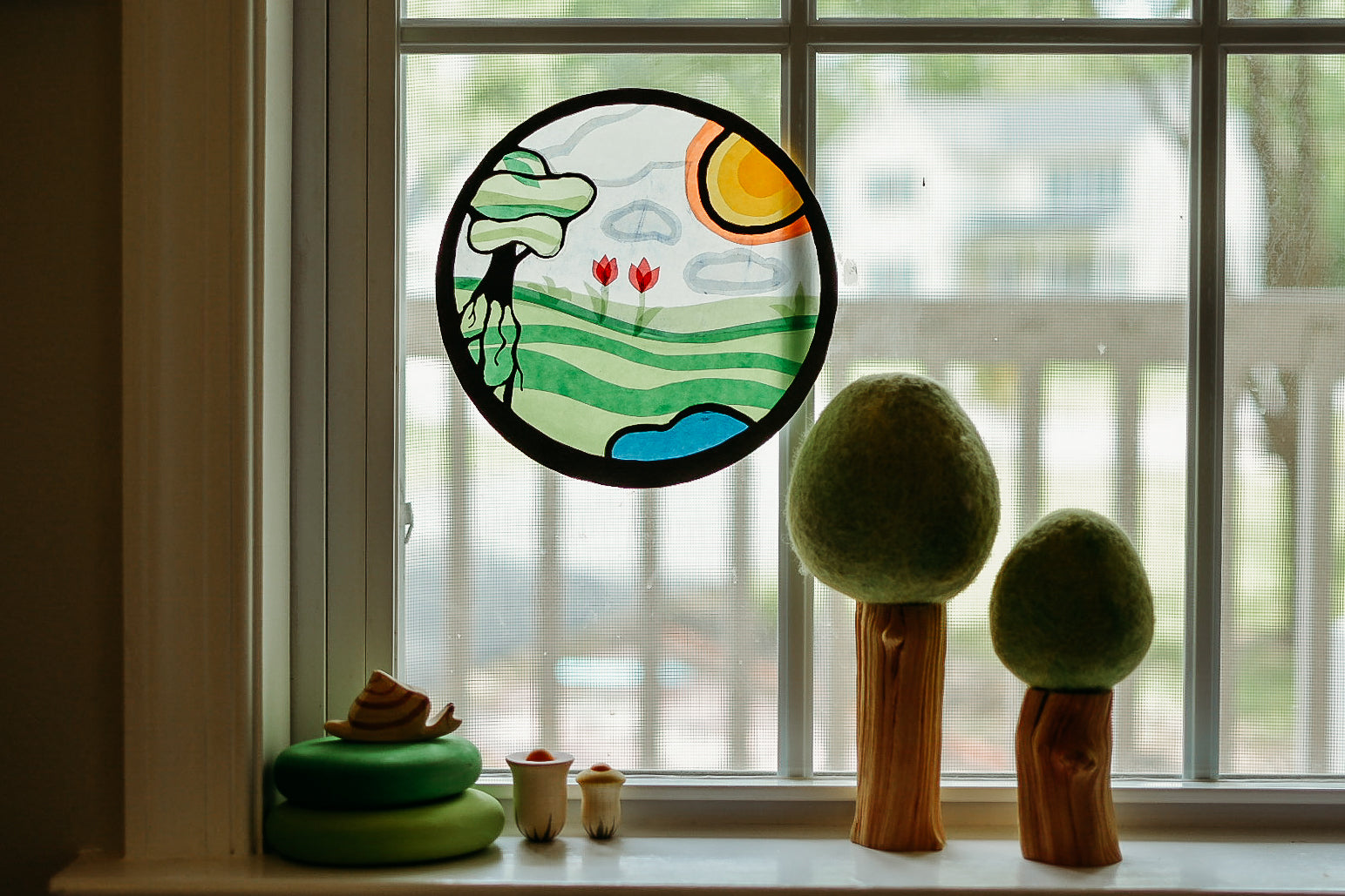 Create a Waldorf Window Transparency to Celebrate Earth