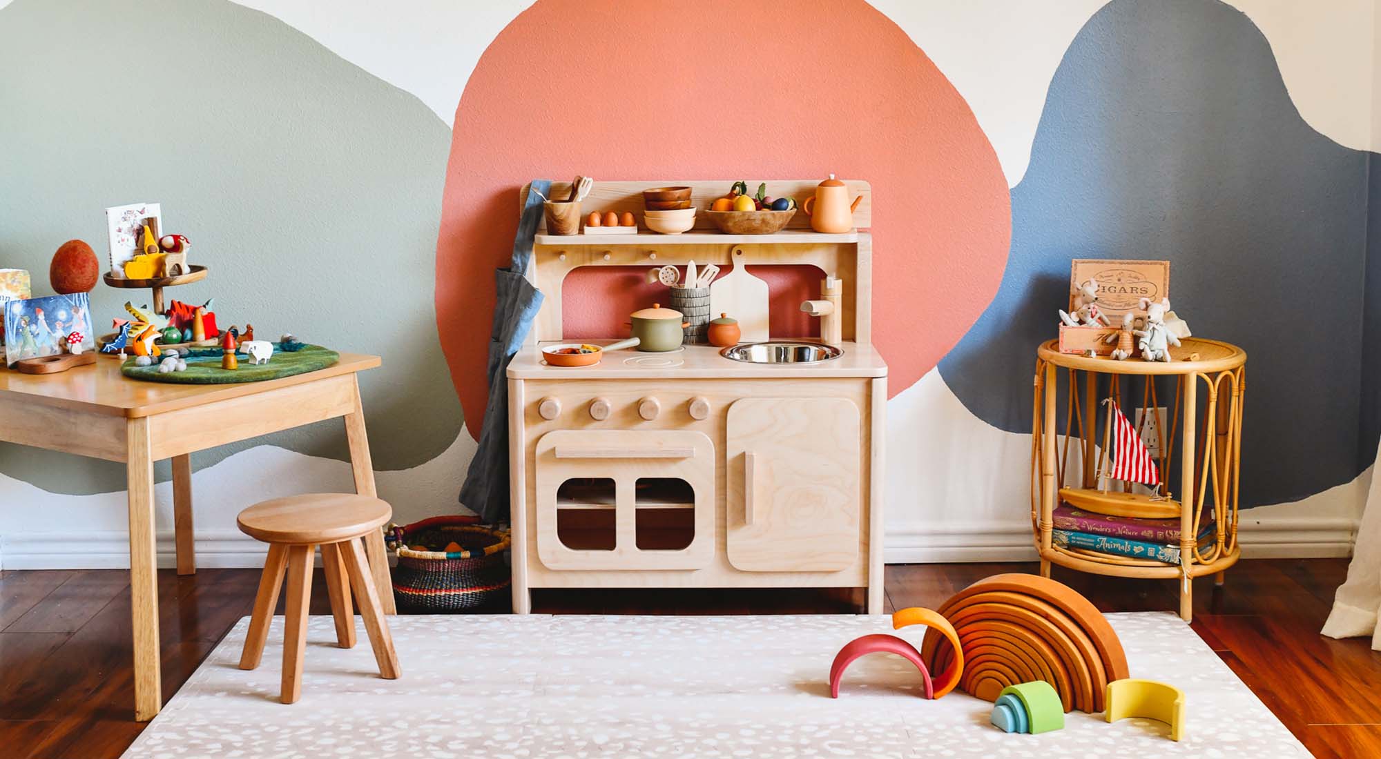 Pretend play kitchen set.