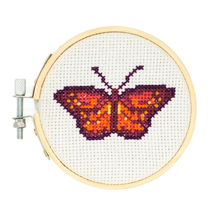 Mini Cross-Stitch Embroidery Butterfly Kit - Bella Luna Toys