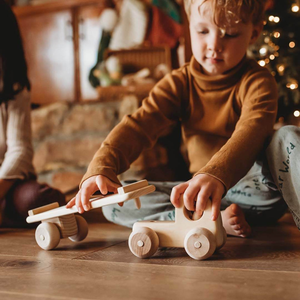 Wooden Toy Truck, Car Carrier Toy