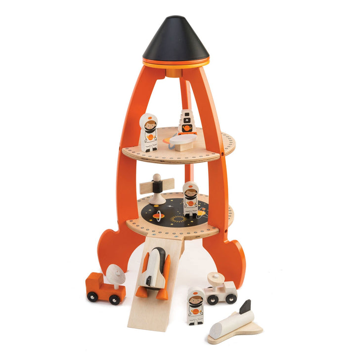 Tender Leaf Toys Cosmic Wooden Rocket Play Set