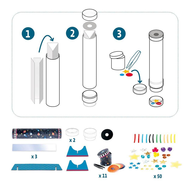 How to put together the Djeco DIY Space Kaleidoscope