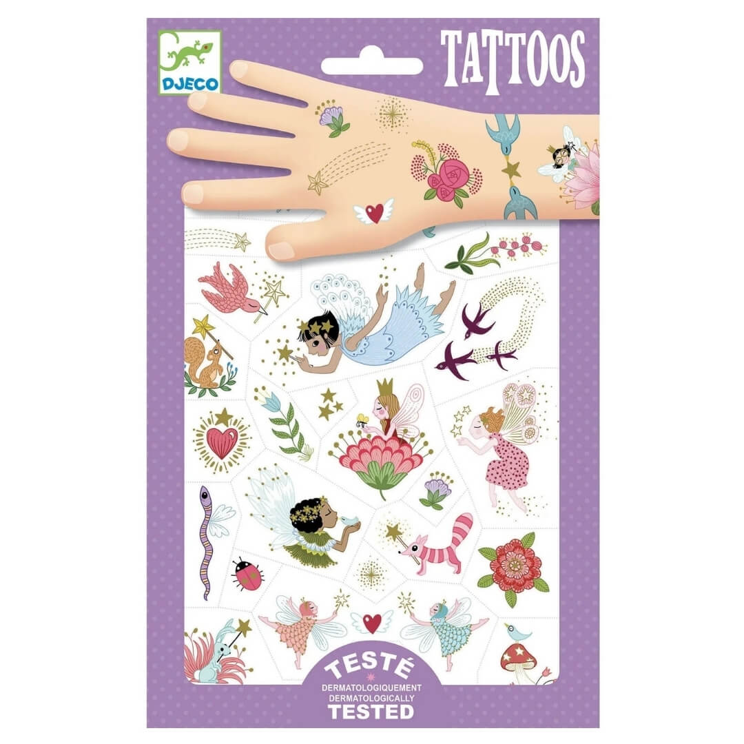 Fairy Friends temporary tattoos by Djeco.