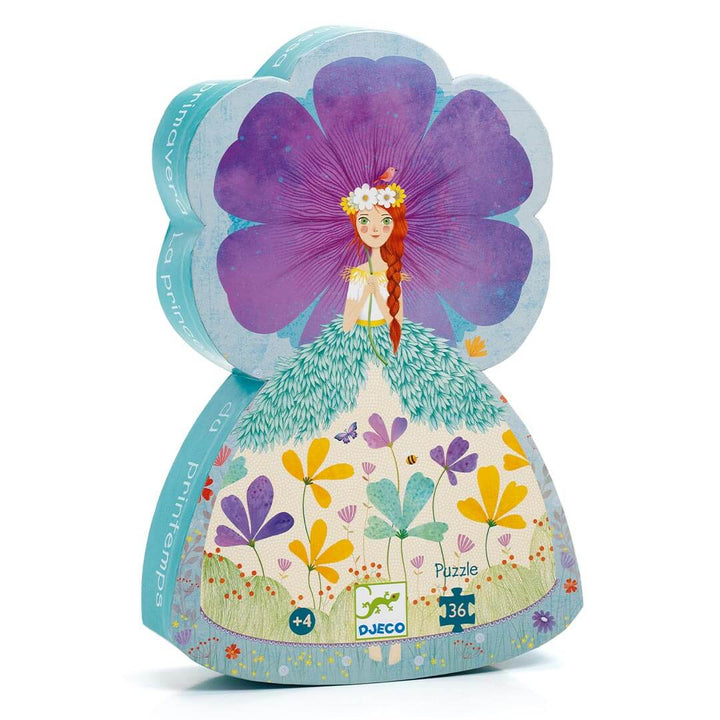 Djeco Silhouette Princess of Spring puzzle case