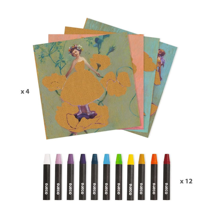 Djeco Ballerina Inspired Wax Crayons- Drawing and Writing- Bella Luna Toys