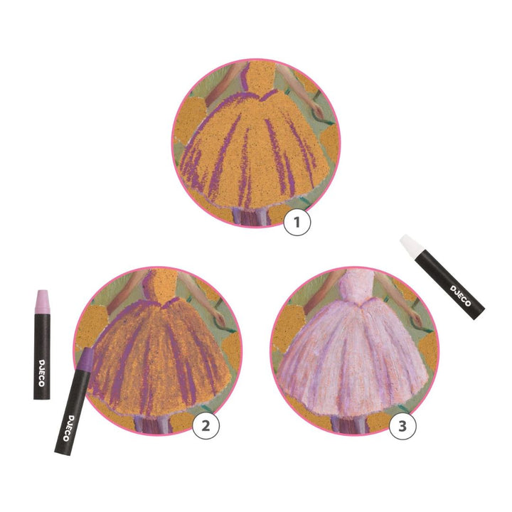 Djeco Ballerina Inspired Wax Crayons- Drawing and Writing- Bella Luna Toys