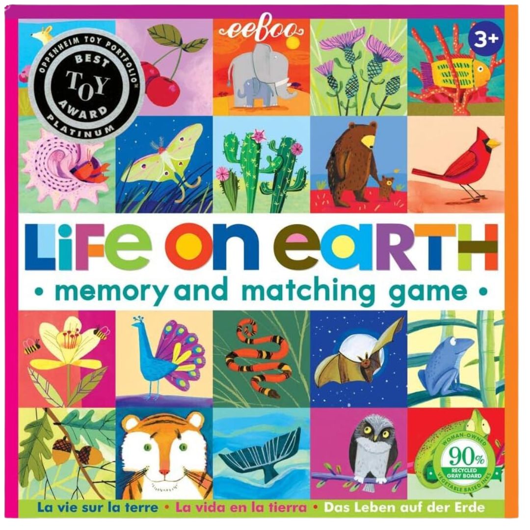 eeBoo Life on Earth Matching Game Tiles - Bella Luna Toys