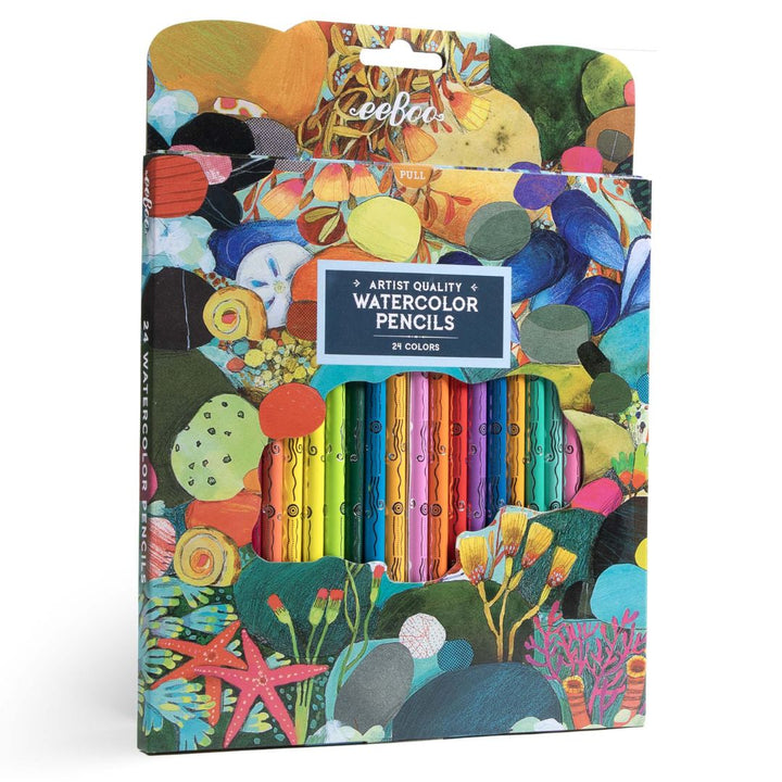 eeBoo Tidepool 24 Watercolor Pencils- Arts and Crafts- Bella Luna Toys