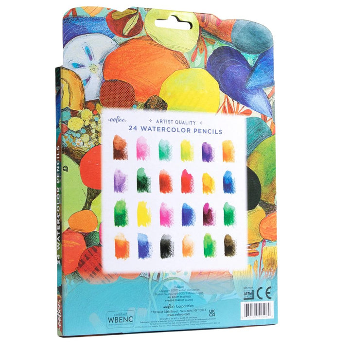 eeBoo Tidepool 24 Watercolor Pencils- Arts and Crafts- Bella Luna Toys