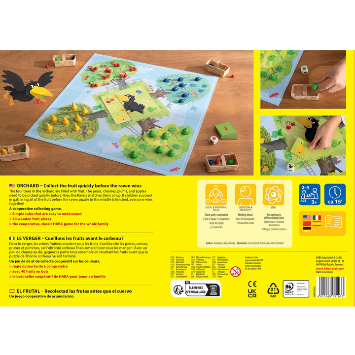 HABA's Orchard Board Game back of the box