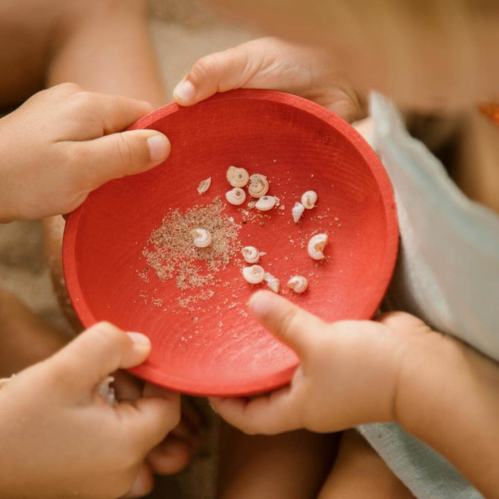 Grapat Pots collection wooden bowl with seashells