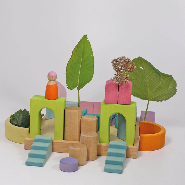 Grimm's Wooden Building World Cloud Play Set ship