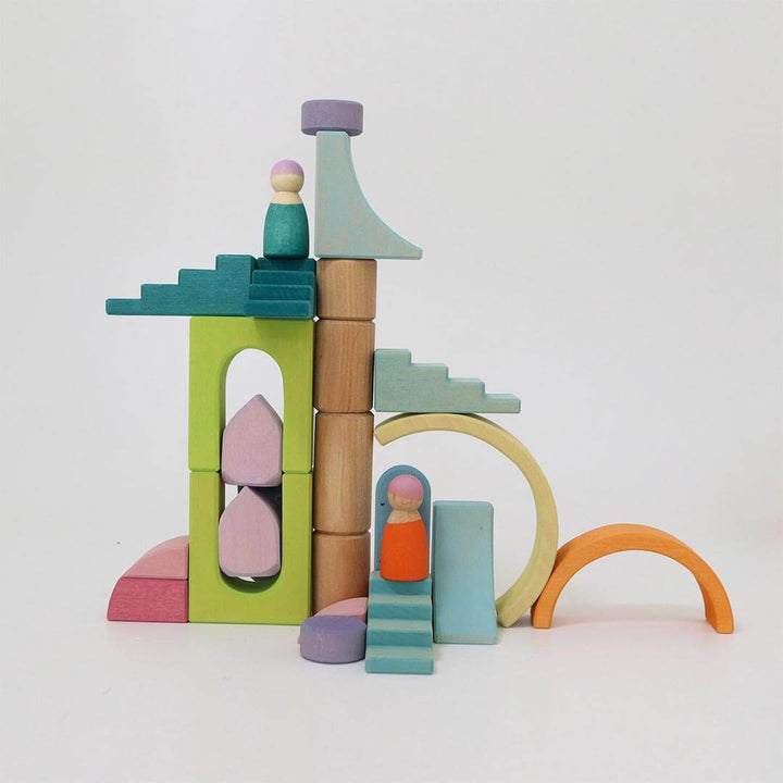 Grimm's Wooden Building World Cloud Play Set structure