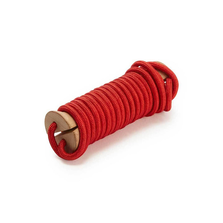 Huckleberry Skipping Rope in red wrapped up