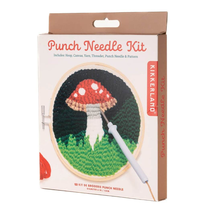 Mushroom punch needle kit from Kikkerland