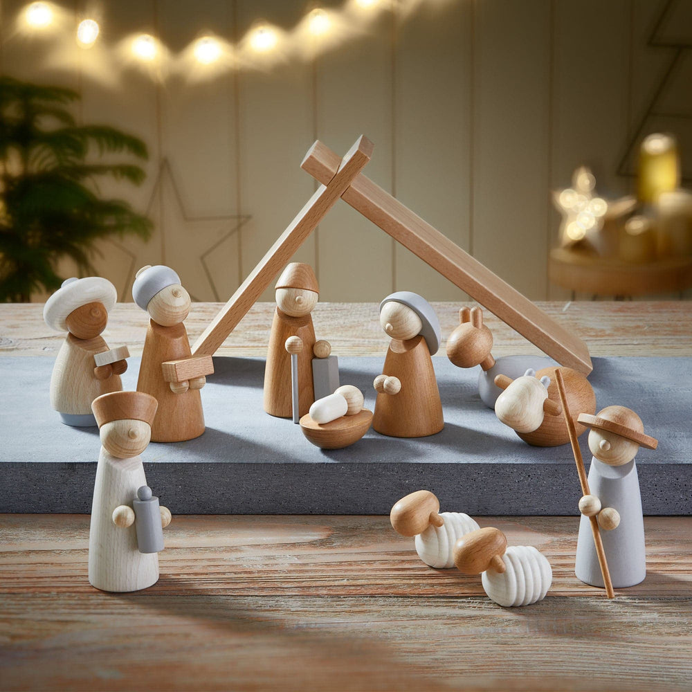 Natural Wood Nativity Set - HABA USA