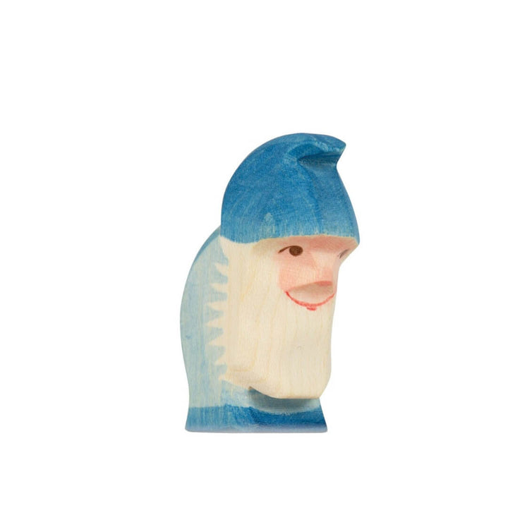 Blue Ostheimer wooden dwarf figure.