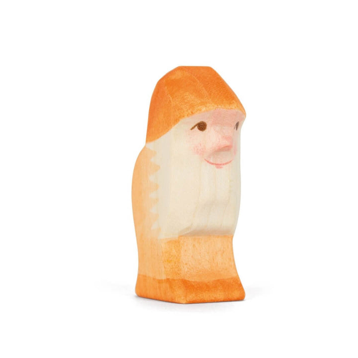 Orange Ostheimer wooden dwarf figure.