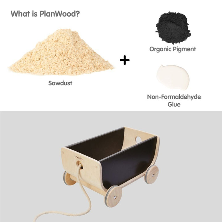 Plan Toys - Wooden Chalkboard Wagon - Bella Luna Toys