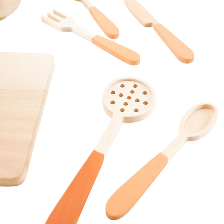 Sabo Kitchen Utensils- Wooden Toy Play Food- Bella Luna Toys