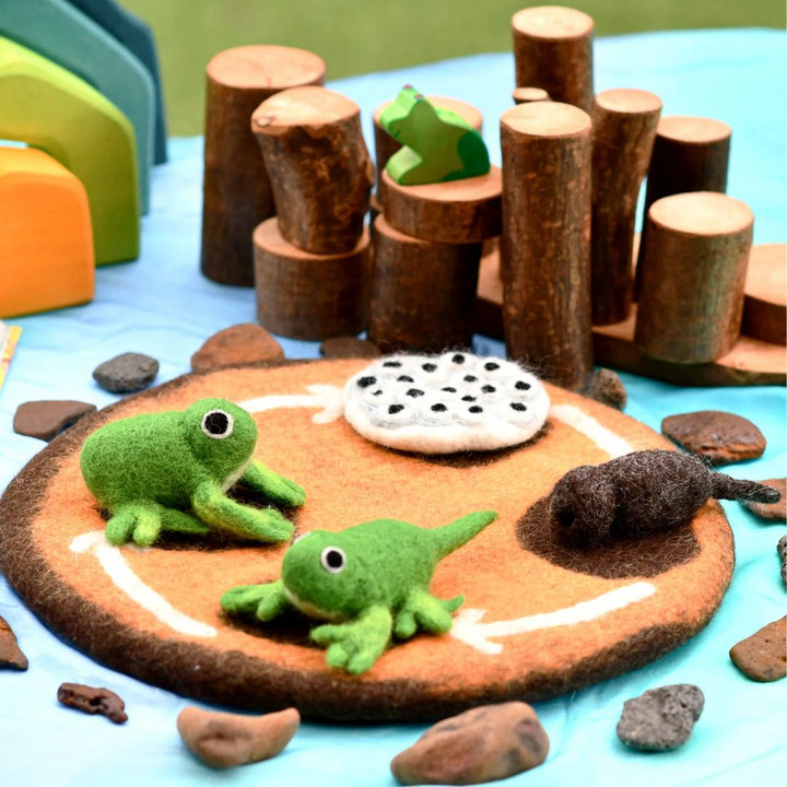 Tara Treasures Felt Lifecycle of a Frog- Learning Toys- Bella Luna Toys