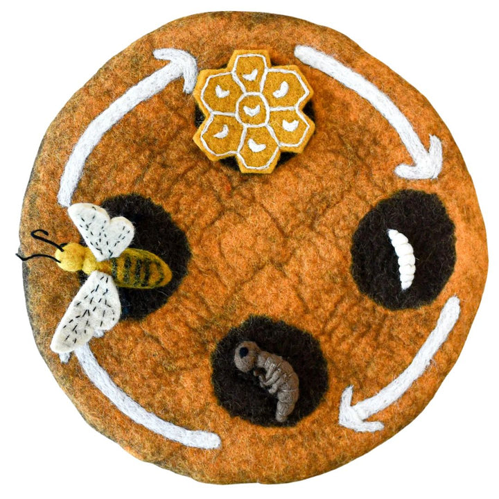 Tara Treasures Felt Lifecycle of a Honey Bee- Learning Toys- Bella Luna Toys