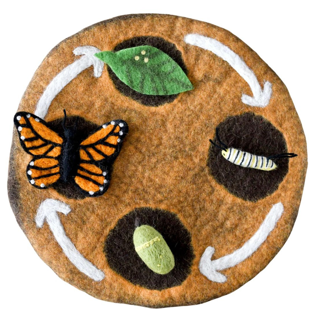 Tara Treasures Felt Lifecycle of Monarch Butterfly- Learning Toys- Bella Luna Toys