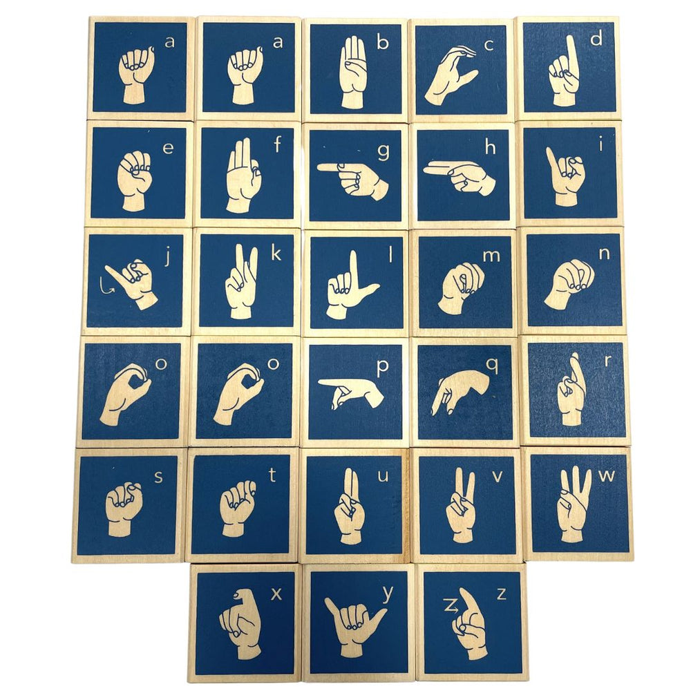 Uncle Goose Sign Language Blocks- Wooden Blocks- Bella Luna Toys