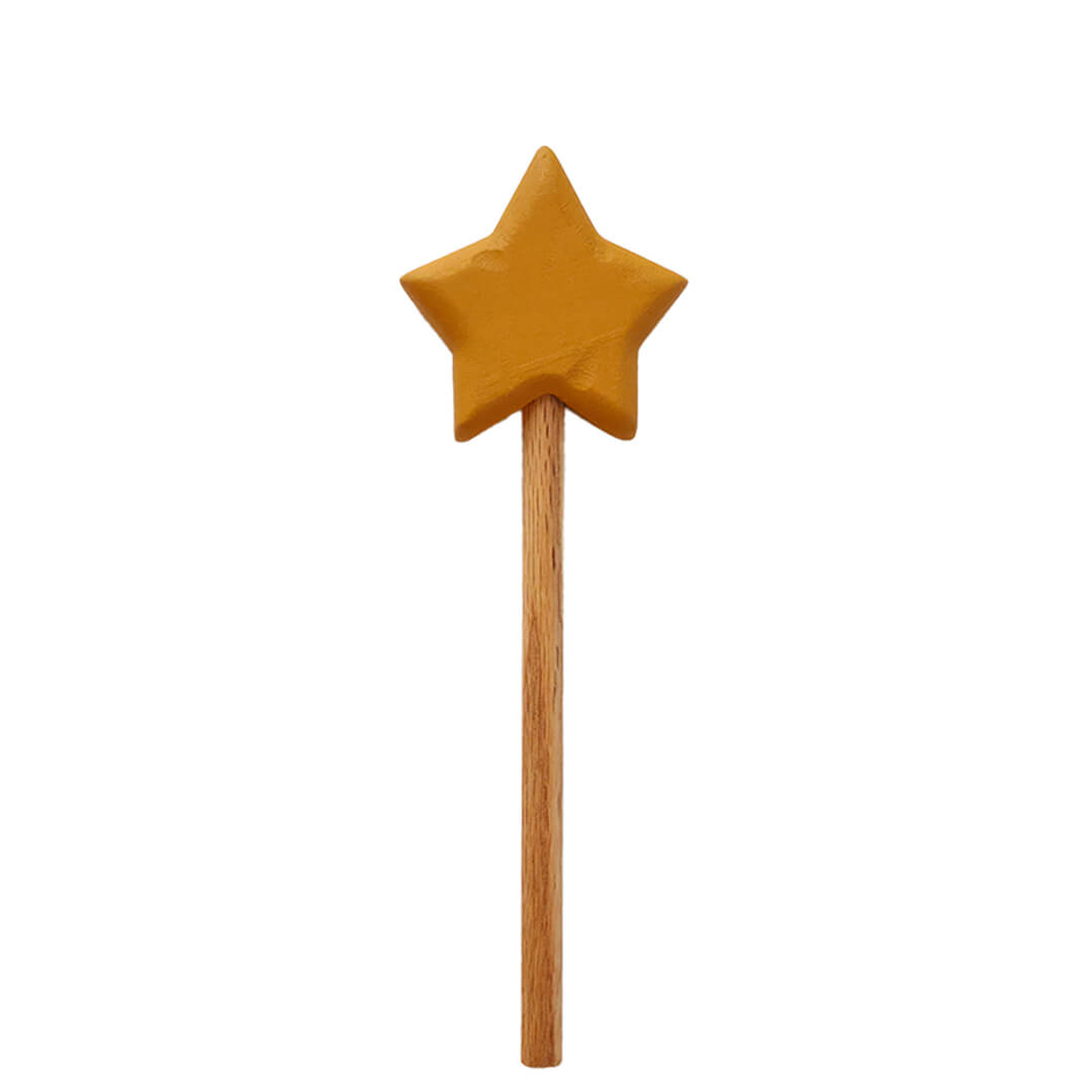 Handcrafted Magic Yellow Star Wand - Costumes- Bella Luna Toys