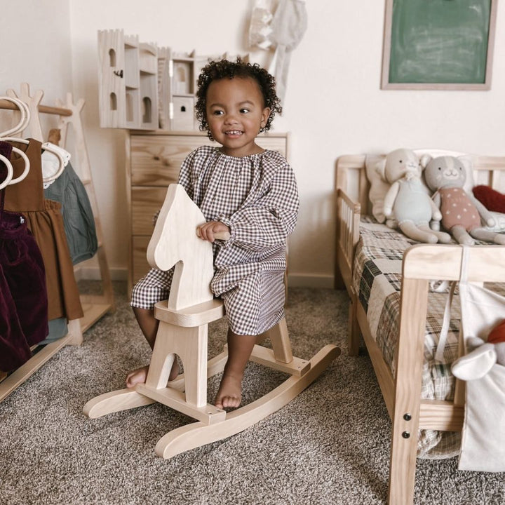 Lapp's - Natural Wooden Rocking Horse - Bella Luna Toys