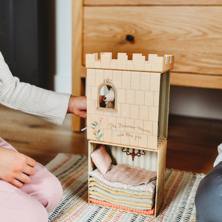 Maileg Princess and the Pea- Children playing with mice and castle- Bella Luna Toys 