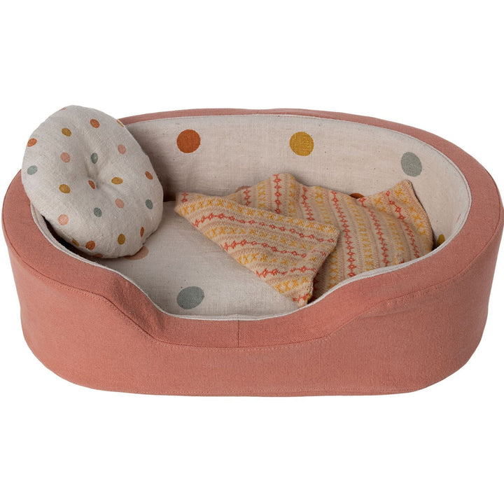 Maileg - Dog basket - Coral - Bella Luna Toys