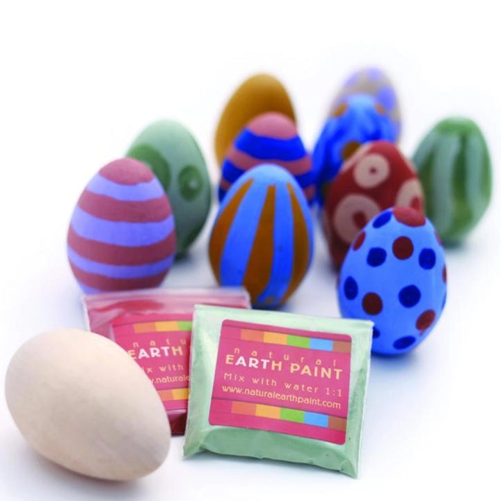 Natural Earth Paint - Wooden Egg-Painting Craft Kit - Bella Luna Toys