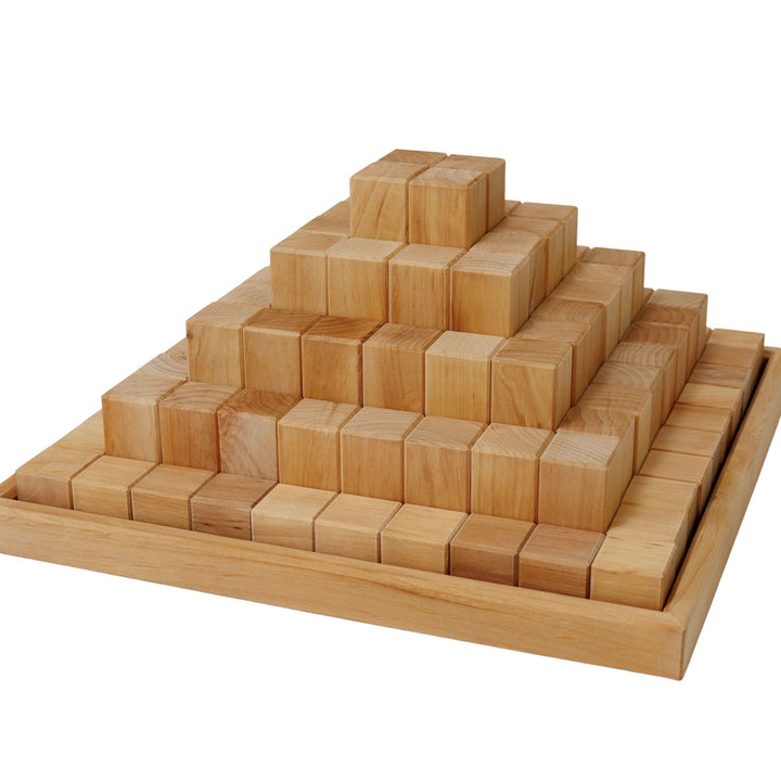 Grimms Large Natural Wooden Stepped Pyramid-Wooden Toys and Wooden Blocks- Bella Luna Toys