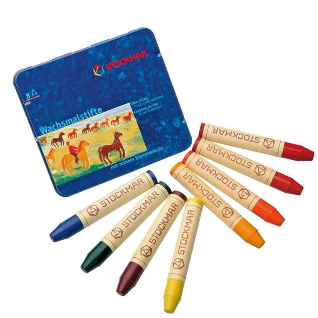 Stockmar Wax Crayons - 8 Sticks - Waldorf Mix