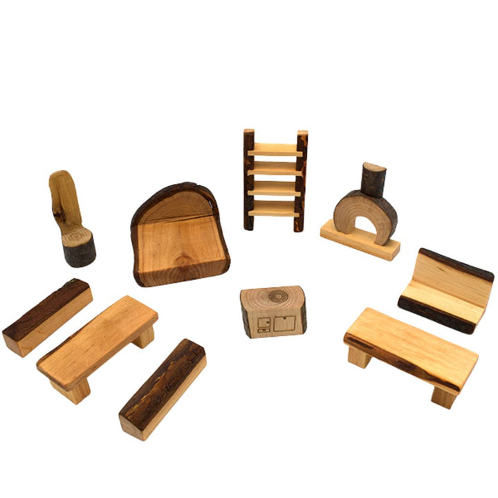 Magic Wood - Wooden Shire Home Dollhouse  Accessories- Bella Luna Toys