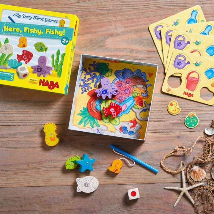 Haba My Very First Games - Here, Fishy, Fishy! - Dexterity Games - Bella Luna Toys