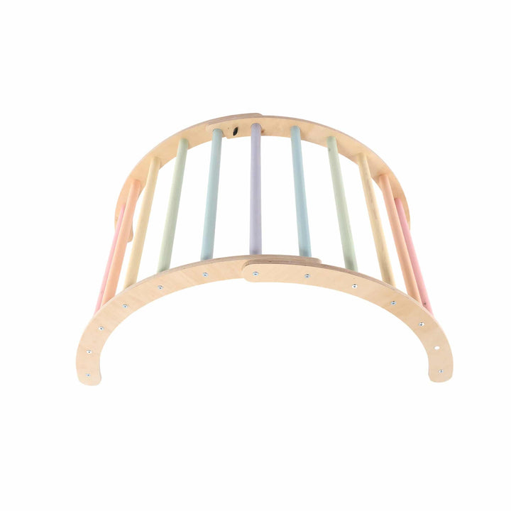 Sawdust & Rainbows -  Finn Pikler Wooden Climbing Frame - Pastel - Bella Luna Toys