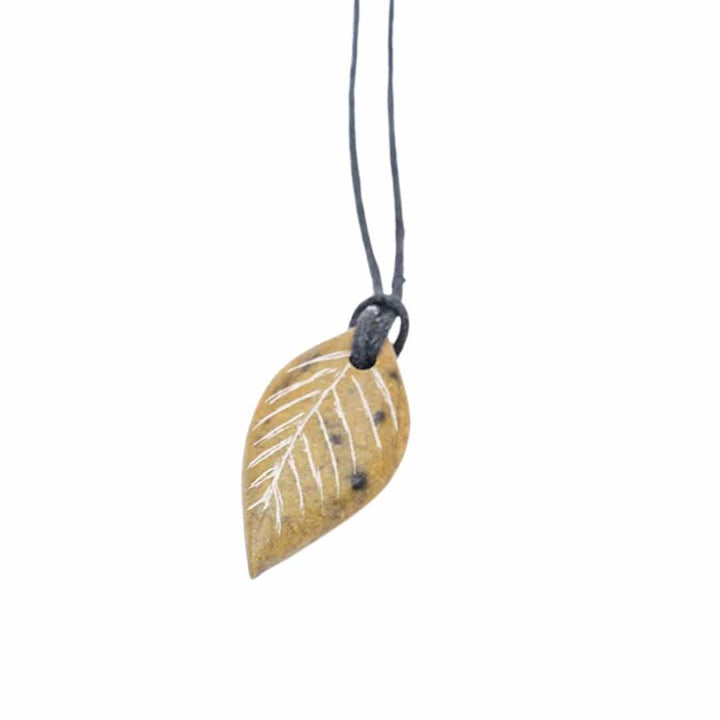 Soapstone Jewelry - Leaf Pendant