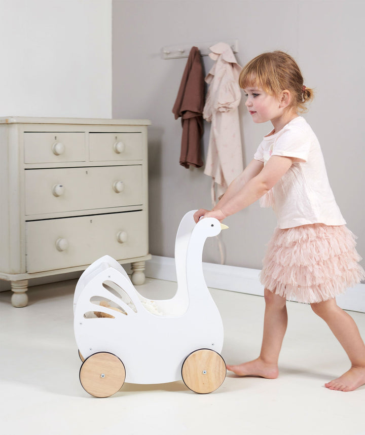 Tender Leaf - Sweet Swan Pram - Bella Luna Toys