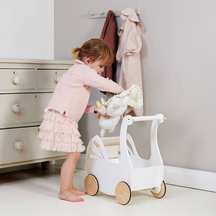 Tender Leaf - Sweet Swan Pram - Bella Luna Toys