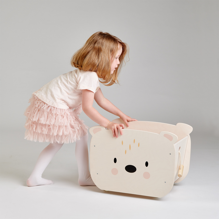 Tender Leaf - Pull Along Bear Cart - Bella Luna Toys