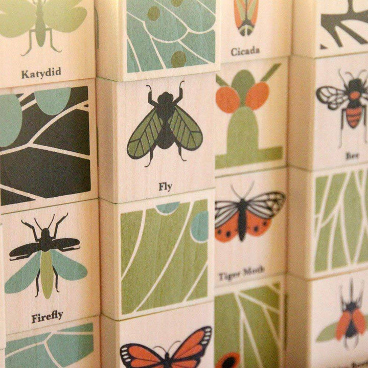 Uncle Goose -Wooden Insect Alphabet Blocks - Bella Luna Toys - Detail