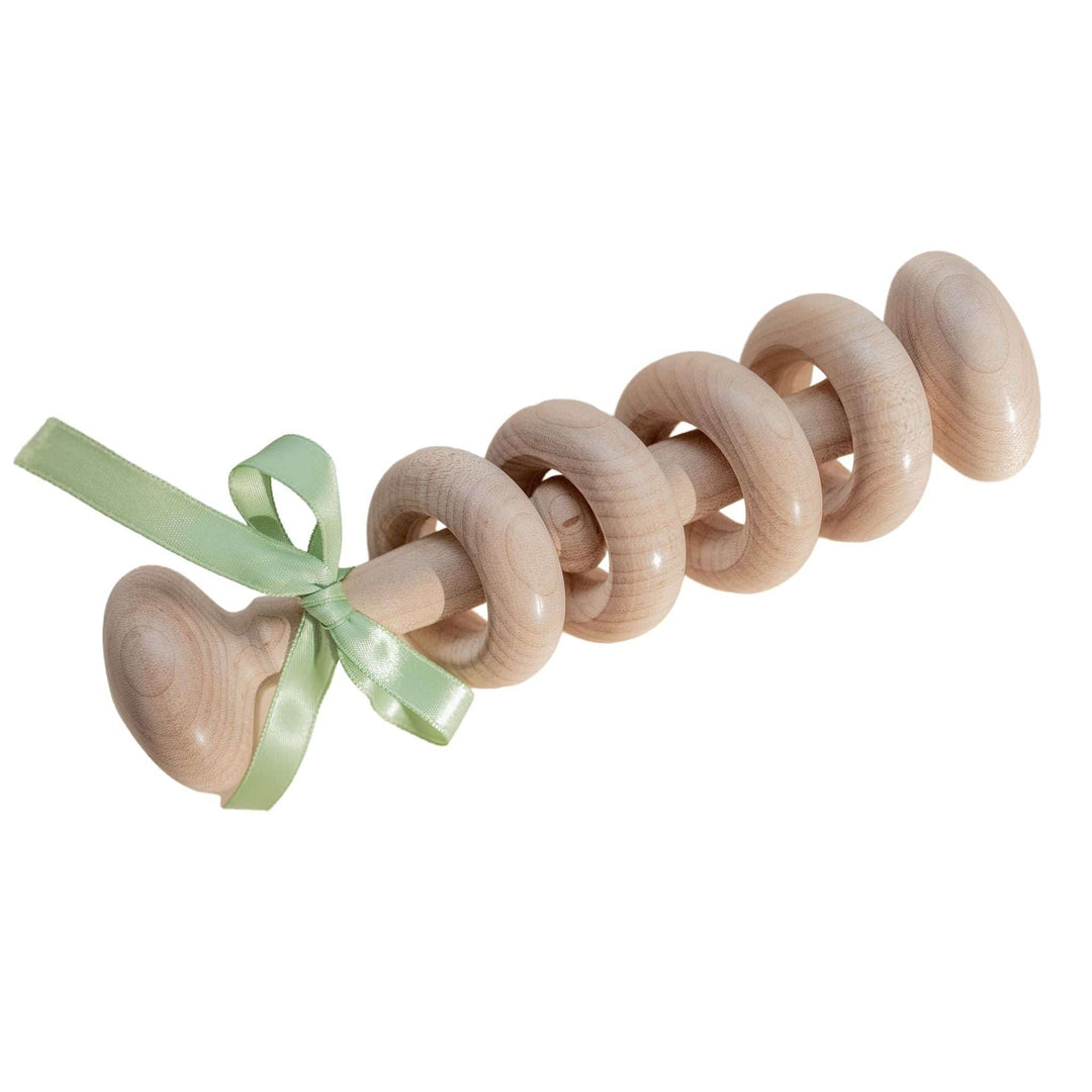 Vermont Maple Organic Wooden Baby Rattle Toy - Bella Luna Toys