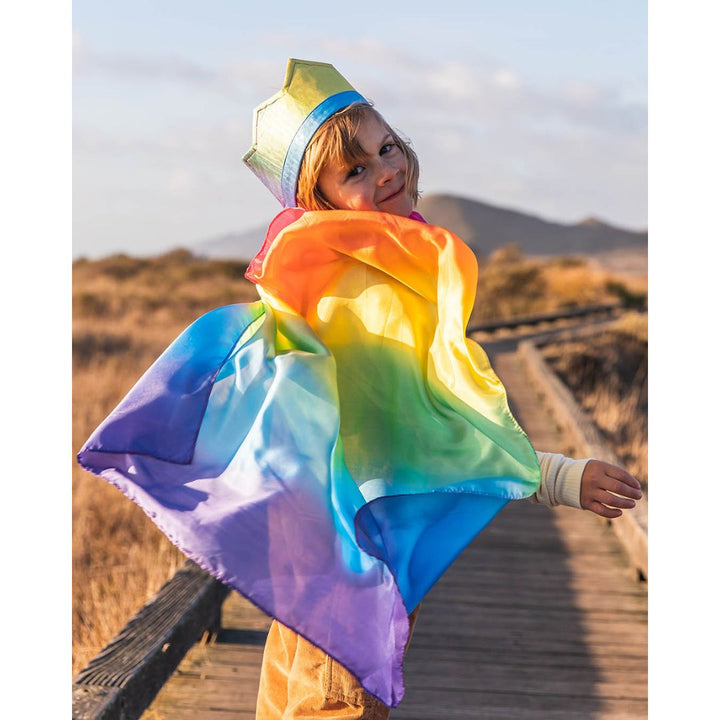 Rainbow Birthday Cape from Sarah's Silks