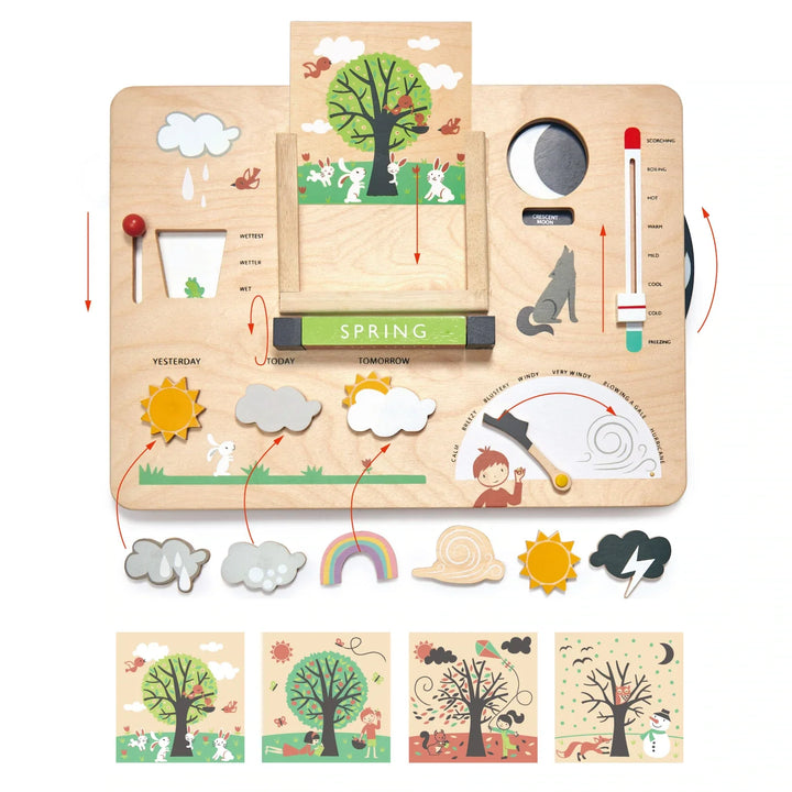 Tender Leaf Toys - Seasonal Wooden Weather Station - Bella Luna Toys