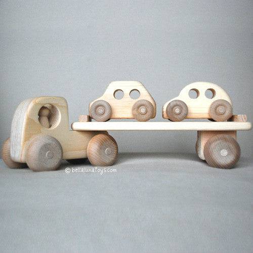 Wooden Toy Truck, Car Carrier Toy