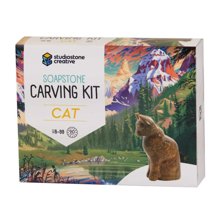 Studiostone Creative - Soapstone Carving Kit - Cat - Bella Luna Toys