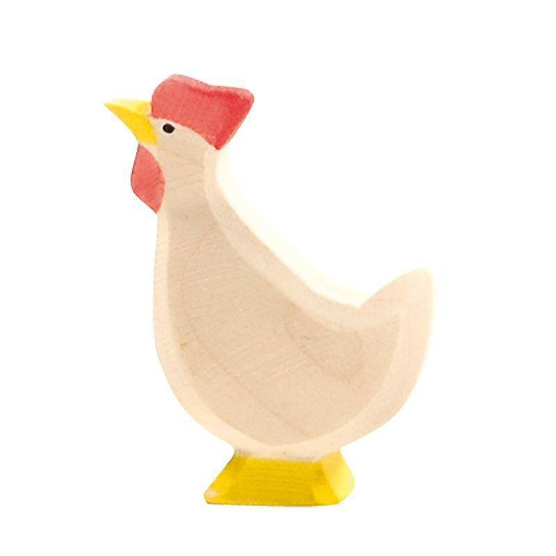 Ostheimer White Hen Wooden Figure - Head High - Bella Luna Toys